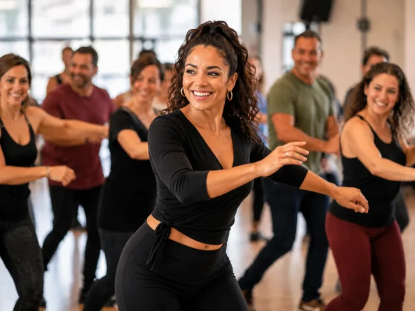 salsa dance studio teaching 2 left